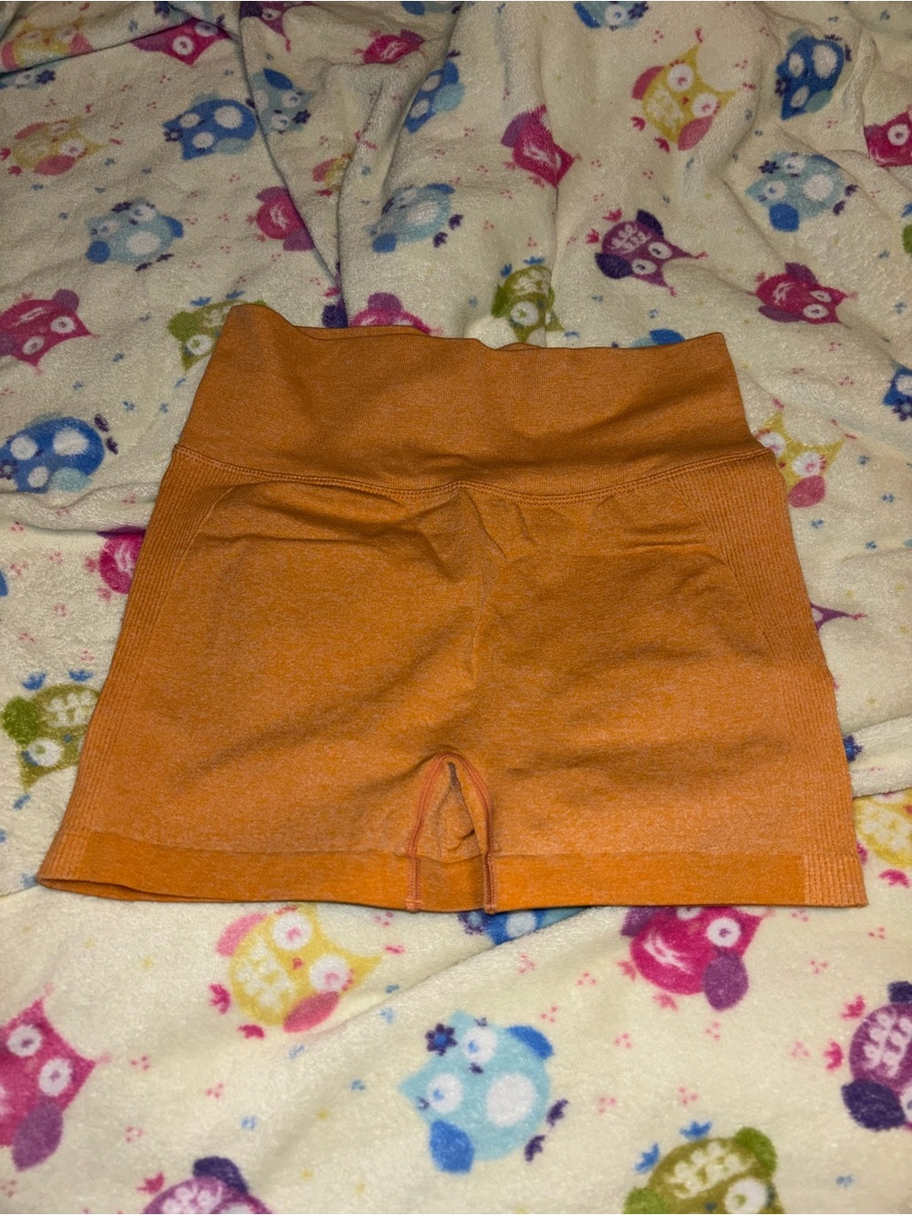 Women’s High-Waist Orange Seamless Shorts
